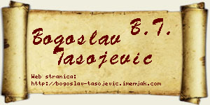 Bogoslav Tasojević vizit kartica